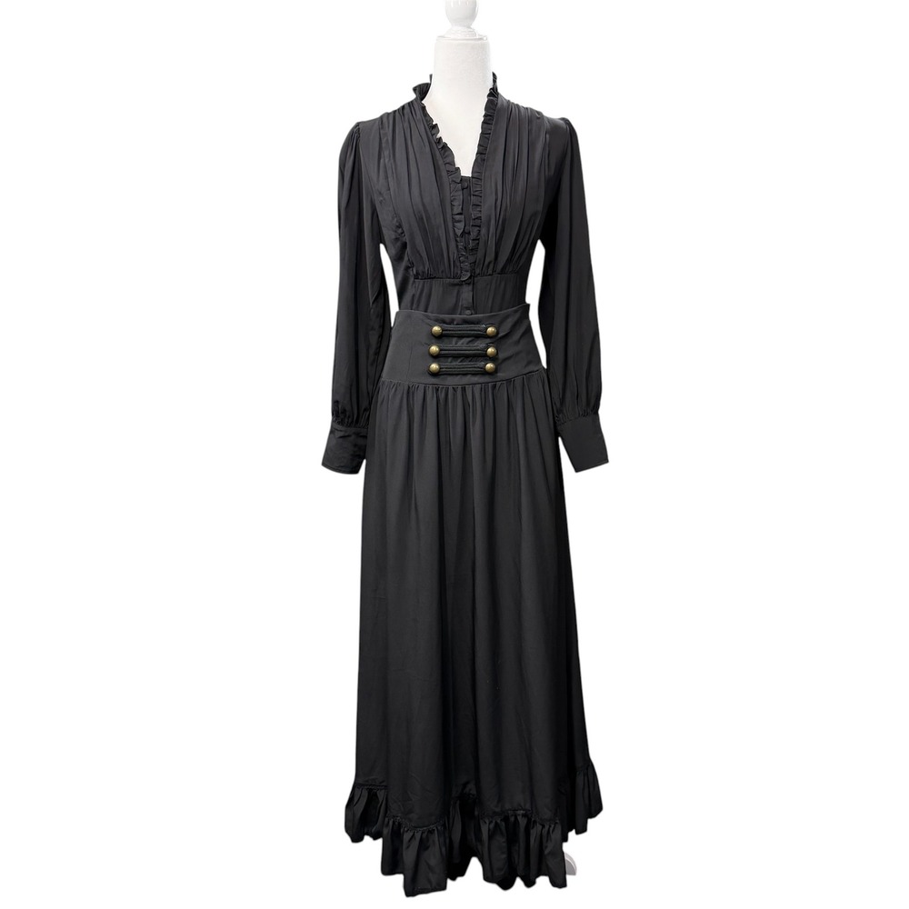 Scarlet Darkness Skirt/Top Womens M Black Gothic Steampunk Rein Fest Halloween